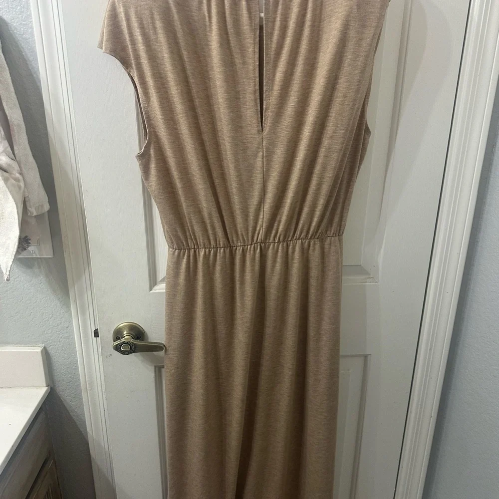 Wayf Tan Sleeveless Crew Neck Sundress - Picture 2 of 3